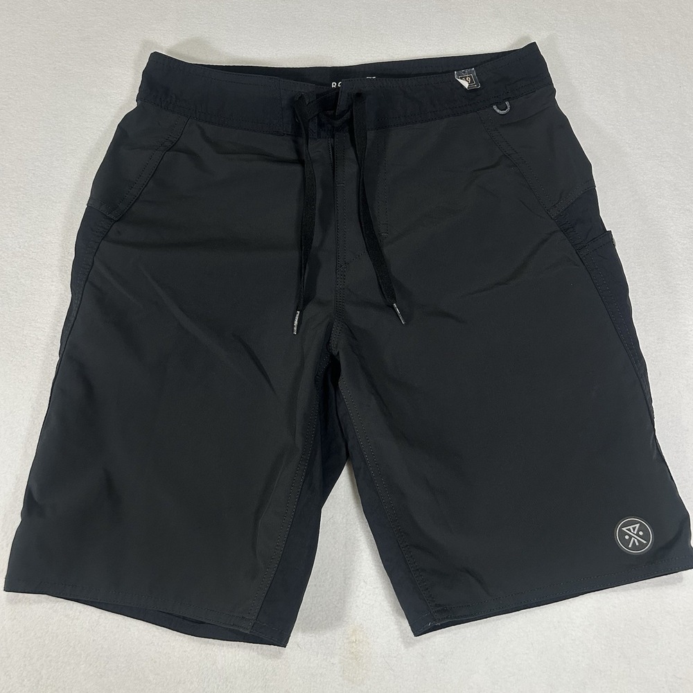 Roark The Boatman Board Shorts Men's Size 28 Black CONDURA Swim Trunks